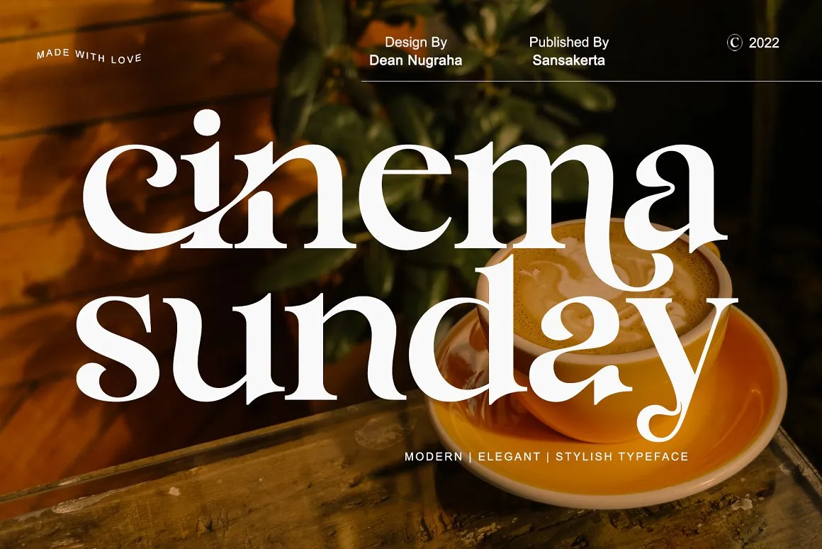 Пример шрифта Cinema Sunday Regular