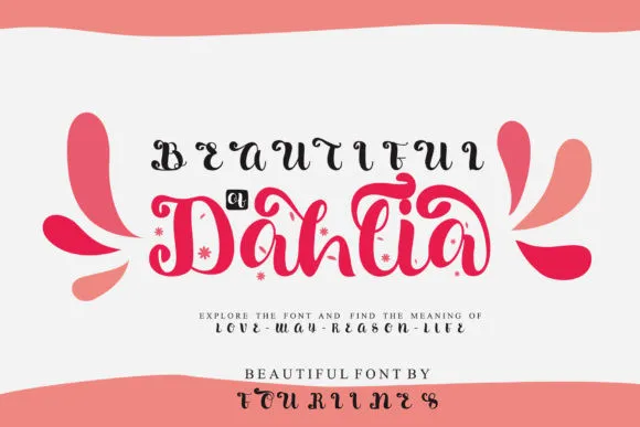 Пример шрифта Dahlia