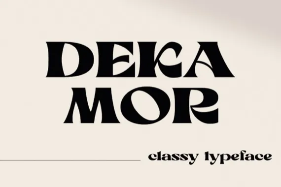 Пример шрифта Dekamor