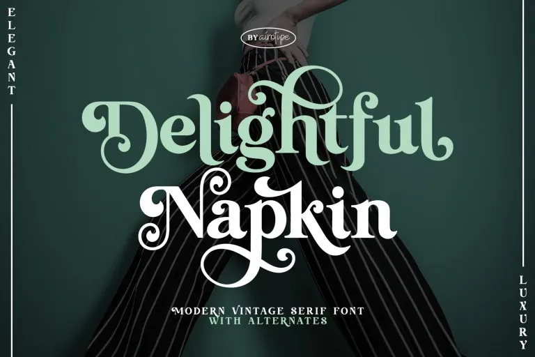 Пример шрифта Delightful Napkin