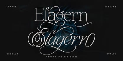 Пример шрифта Elagern