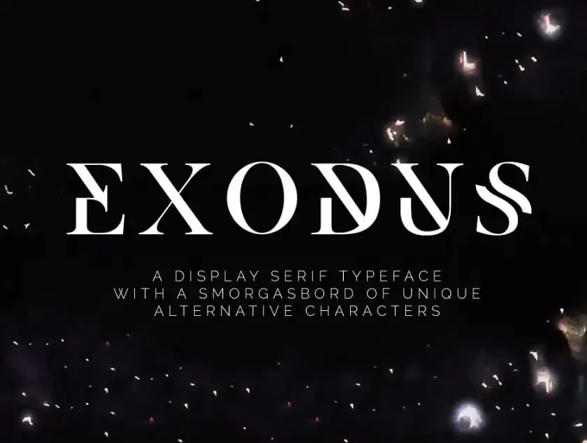 Пример шрифта Exodus Regular