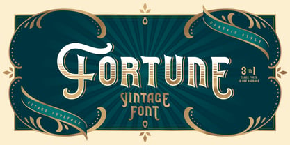 Пример шрифта Fortune Vintage Decor