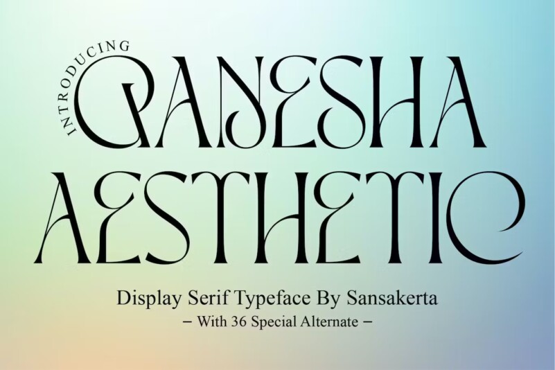 Пример шрифта Ganesha Aesthetic