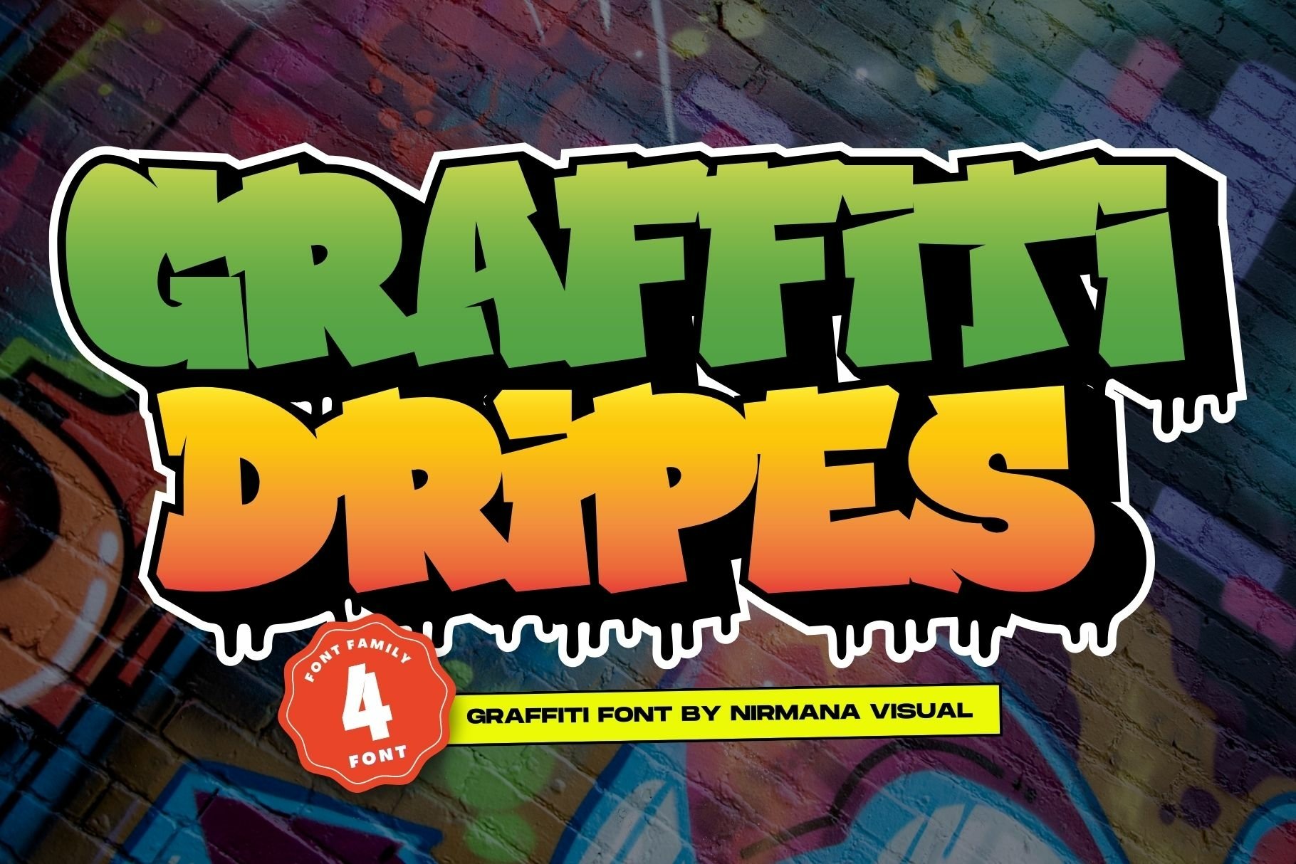 Пример шрифта Graffiti Dripes Regular