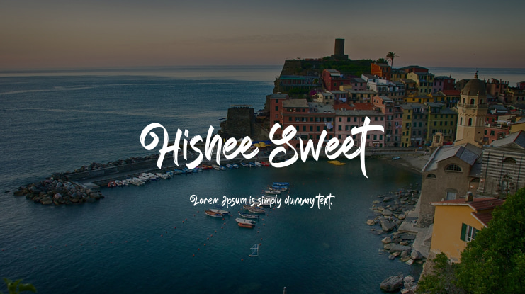 Пример шрифта Hishee Sweet