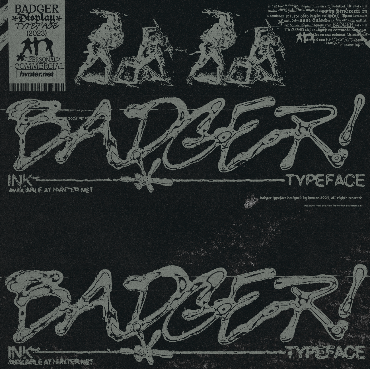 Пример шрифта Badger