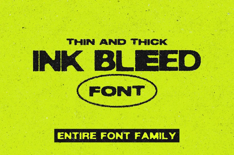Пример шрифта Ink Bleed Regular