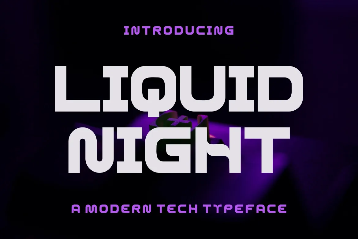 Пример шрифта Liquid Night Regular