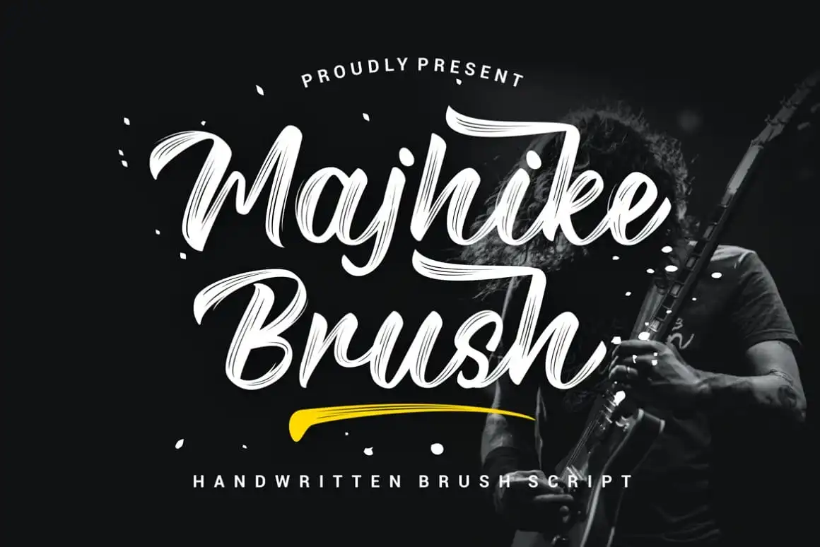 Пример шрифта Majhike Brush