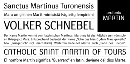 Пример шрифта Martin Regular