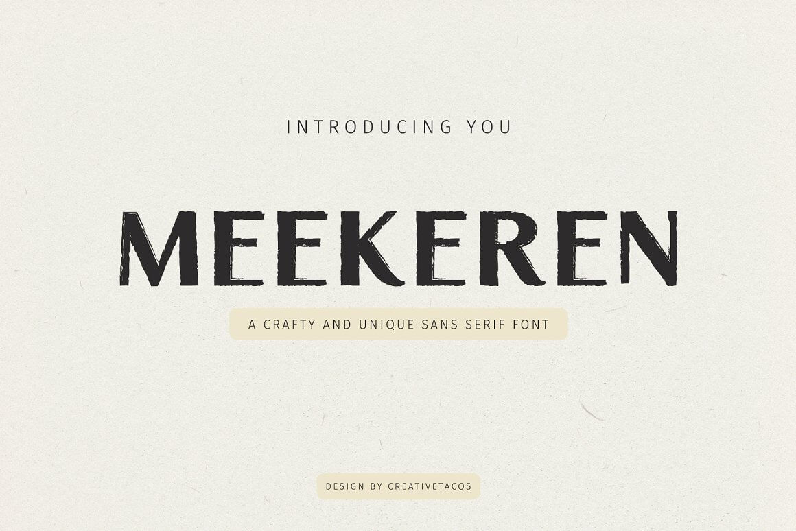 Пример шрифта Meekeren Regular