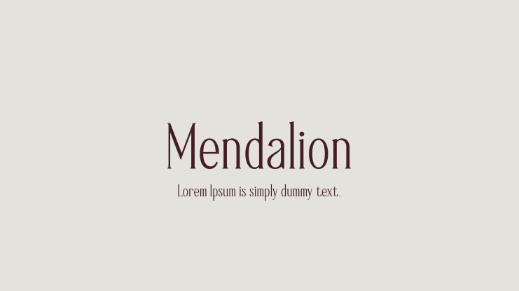 Пример шрифта Mendalion Regular