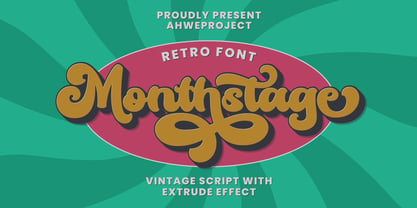 Пример шрифта Monthstage Extrude