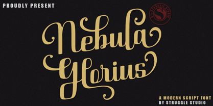 Пример шрифта Nebula Glorius