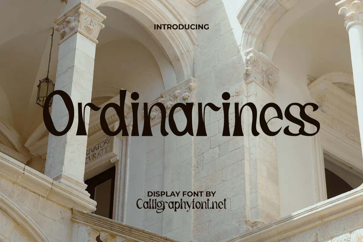 Пример шрифта Ordinariness Regular