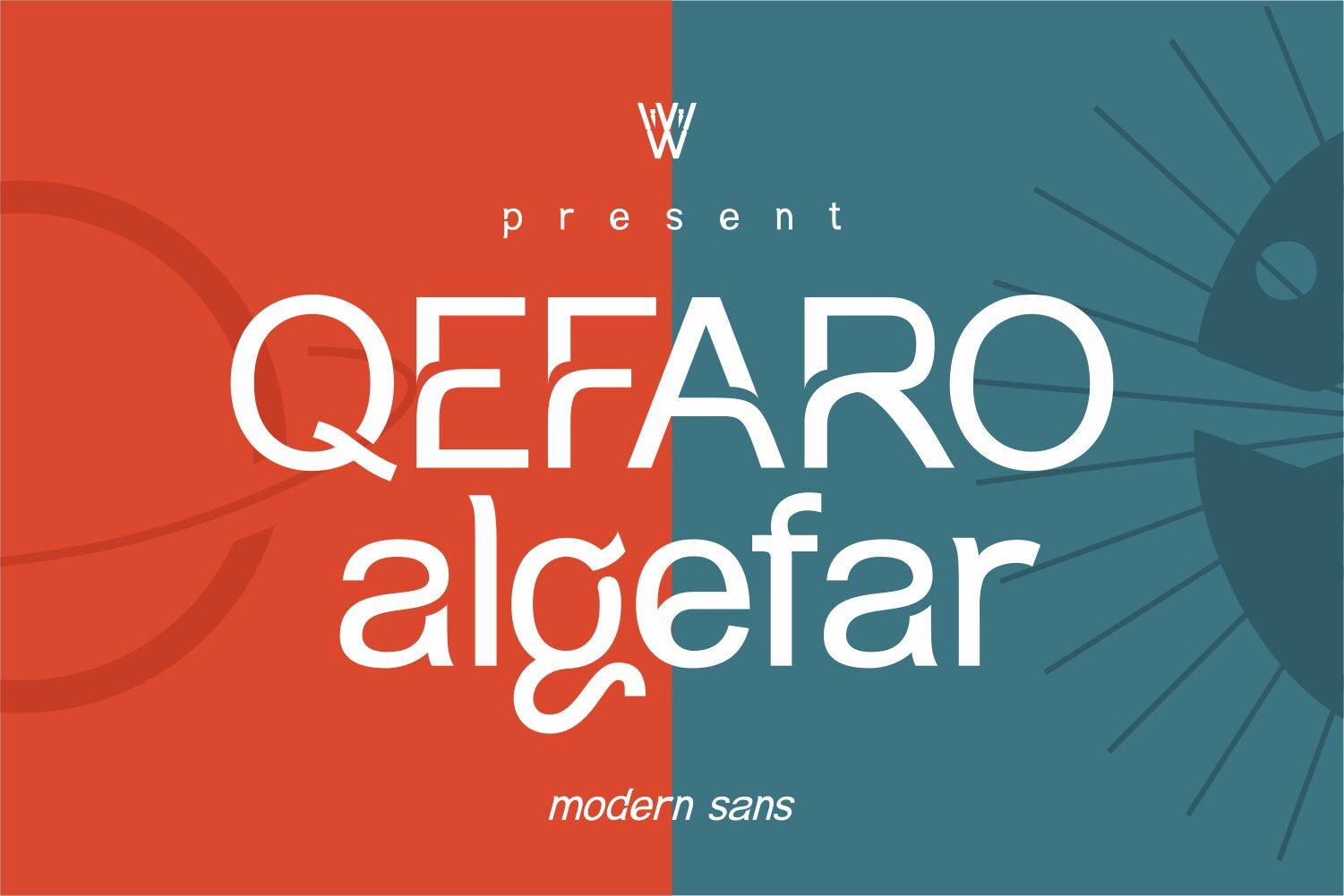 Пример шрифта Qefaro Algefar