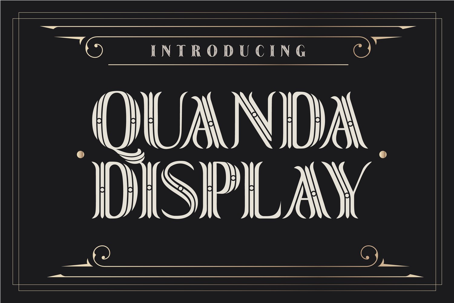 Пример шрифта Quanda Display Italic
