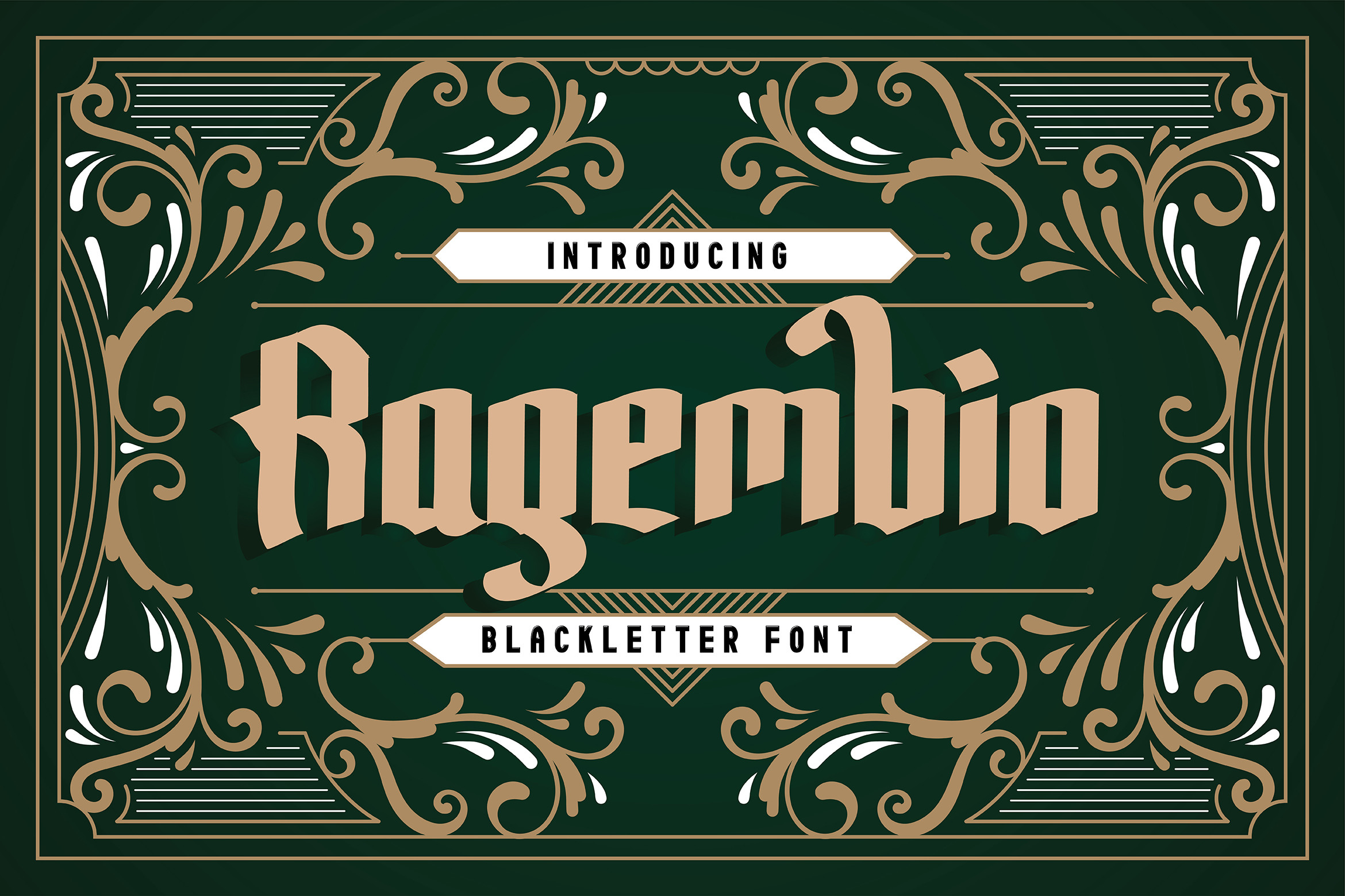 Пример шрифта Ragembio Regular