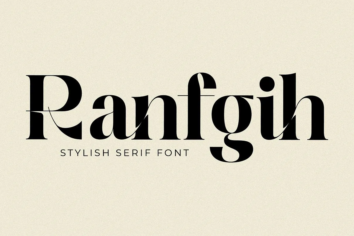Пример шрифта Ranfgih Italic