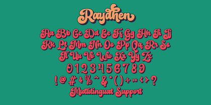 Пример шрифта Raydhen Extrude