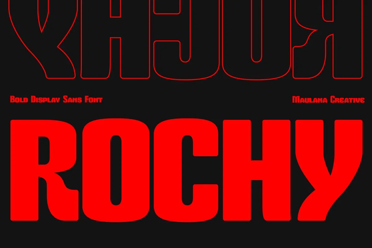 Пример шрифта Rochy