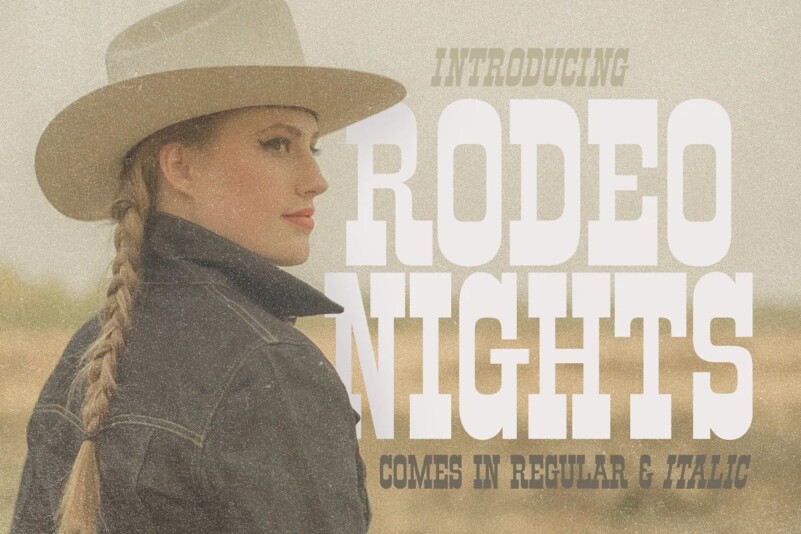 Пример шрифта Rodeo Nights Regular