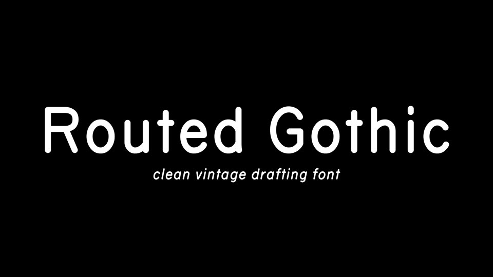 Пример шрифта Routed Gothic Wide Italic