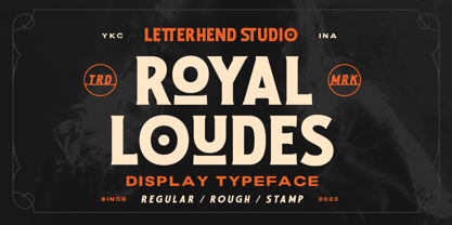 Пример шрифта Royal Loudes Stamp