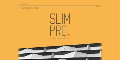 Пример шрифта Slim Pro Regular