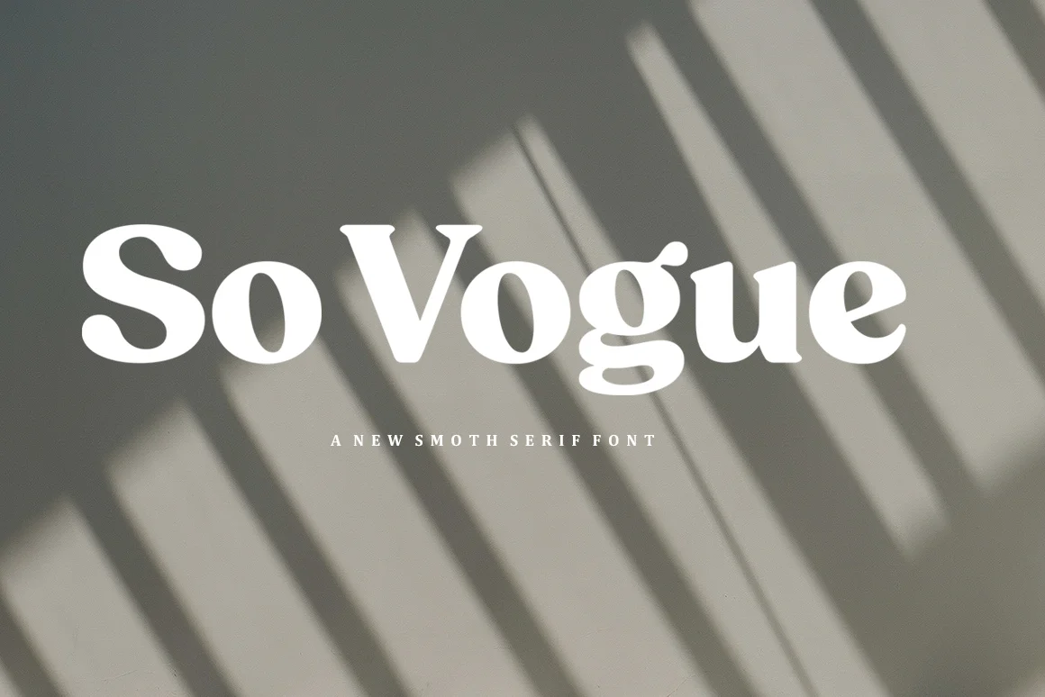 Пример шрифта So Vogue