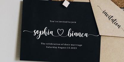 Пример шрифта Sophia Bianca Regular