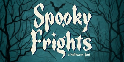 Пример шрифта Spooky Frights