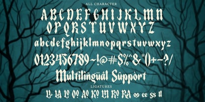 Пример шрифта Spooky Frights Regular