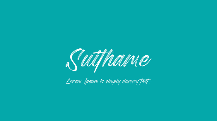Пример шрифта Suithame Regular