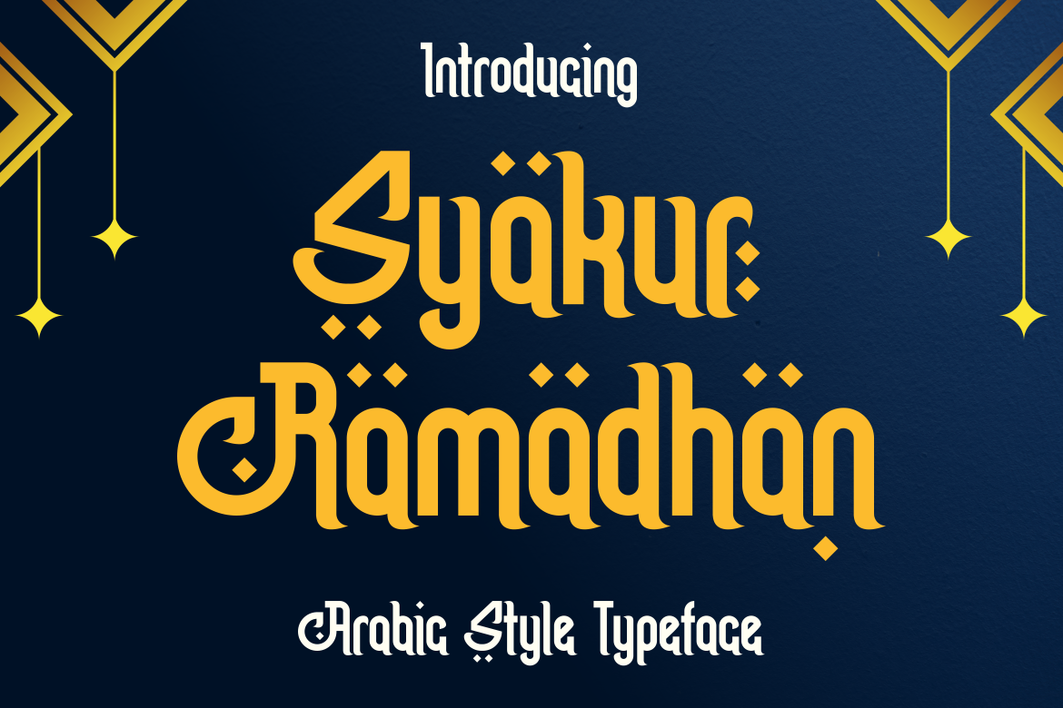 Пример шрифта Syakur Ramadhan