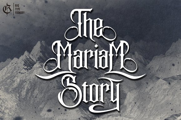 Пример шрифта The Mariam Story Regular