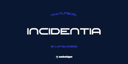Пример шрифта Incidentia