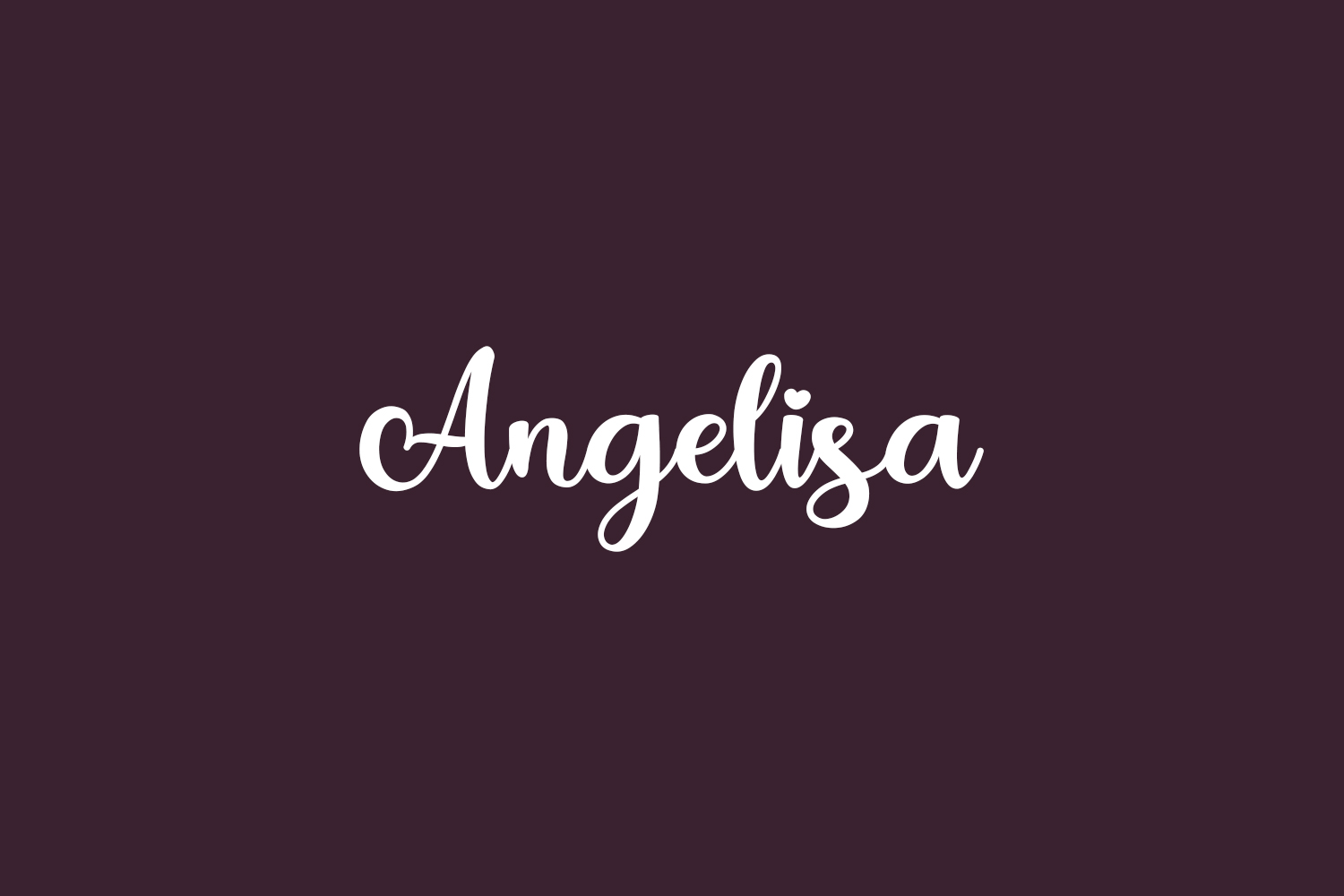 Пример шрифта Angelisa