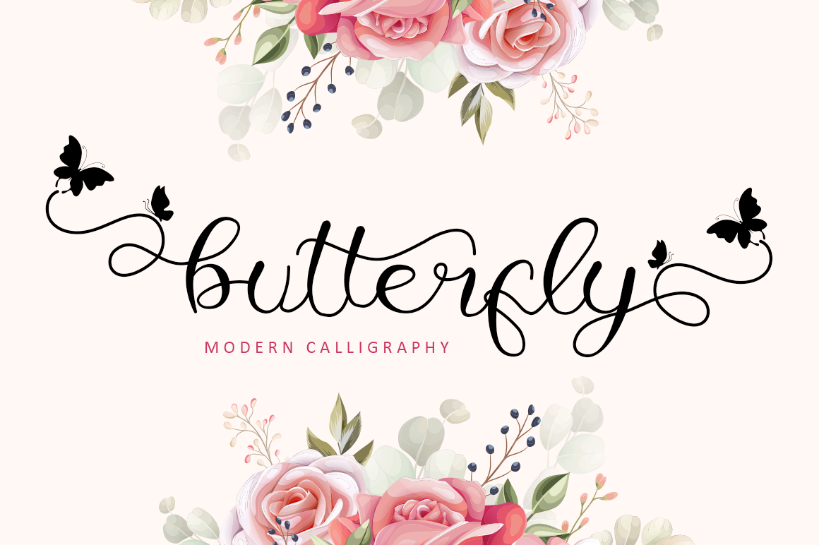 Пример шрифта Butterfly Regular