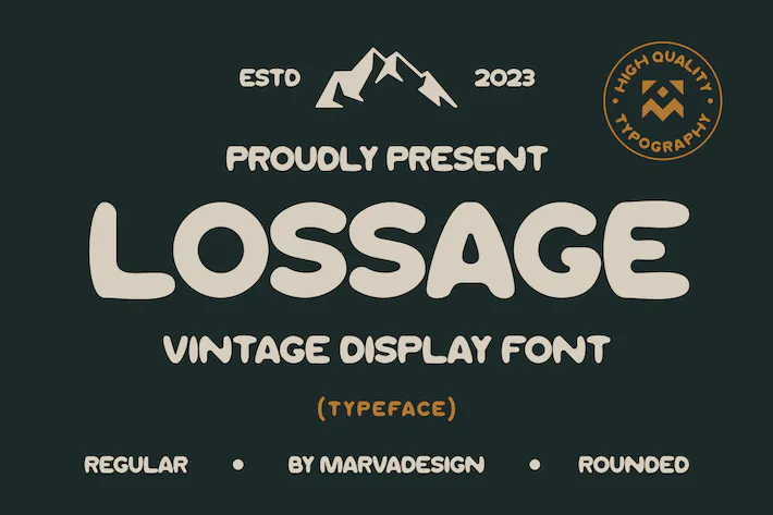 Пример шрифта Lossage