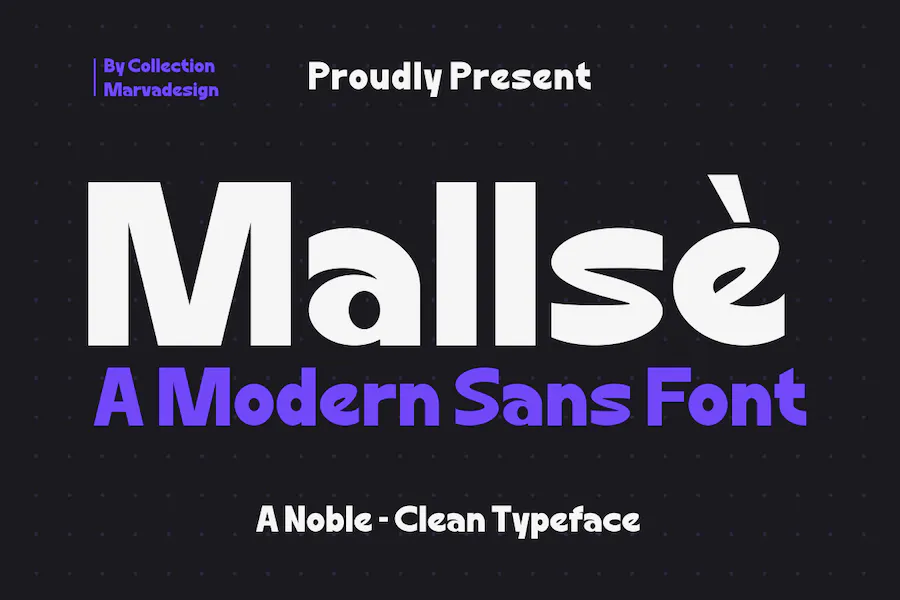 Пример шрифта Mallse