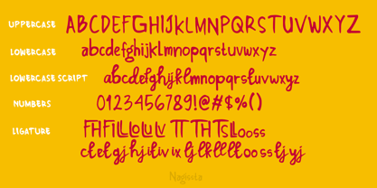 Пример шрифта Nagissta Medium