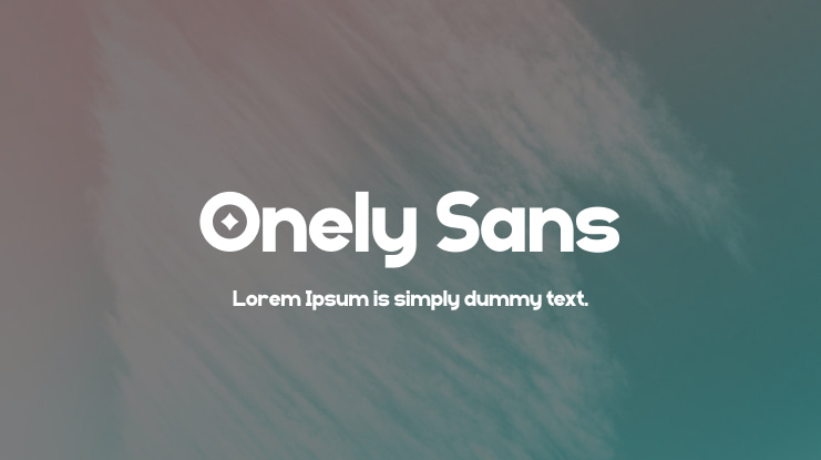 Пример шрифта Onely Sans