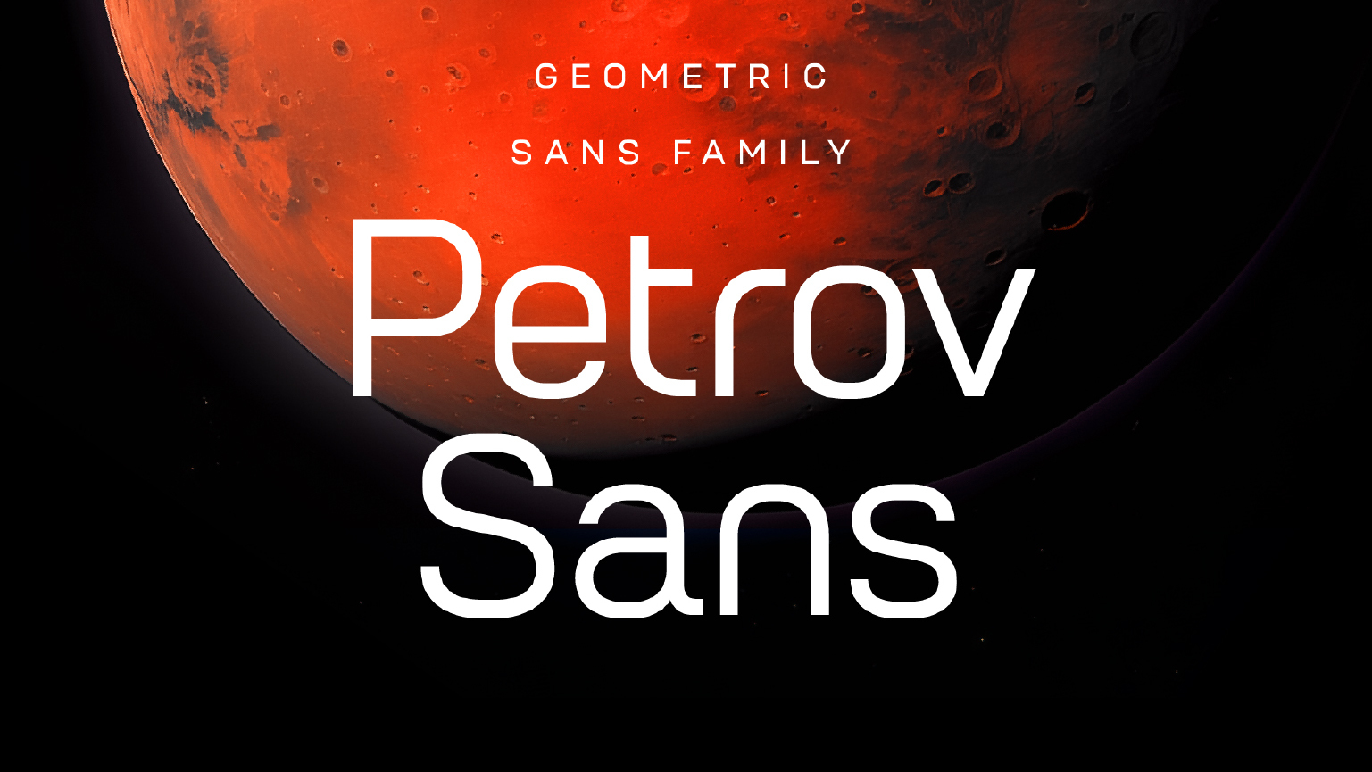 Пример шрифта Petrov Sans Regular