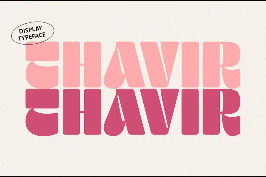 Пример шрифта Thavir
