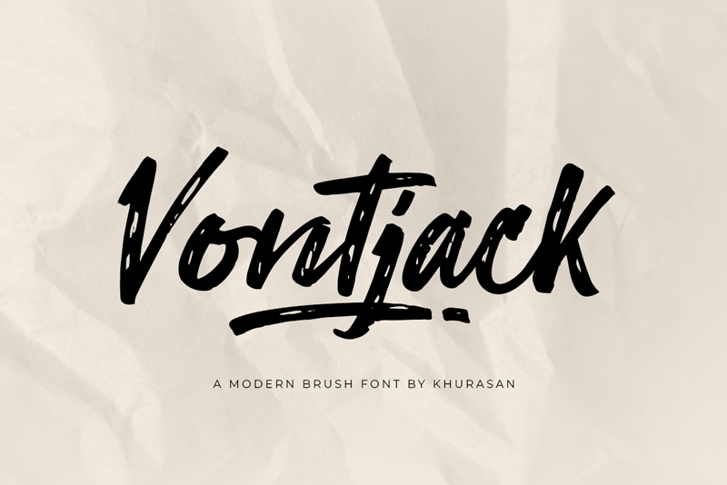 Пример шрифта Vontjack Regular