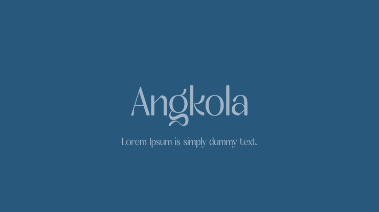 Пример шрифта Angkola