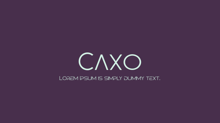 Пример шрифта Caxo Regular