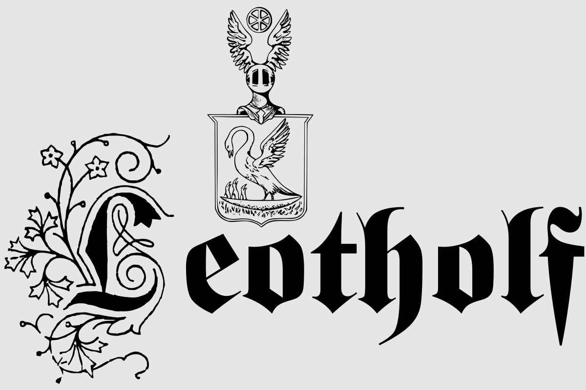 Пример шрифта Leotholf Regular
